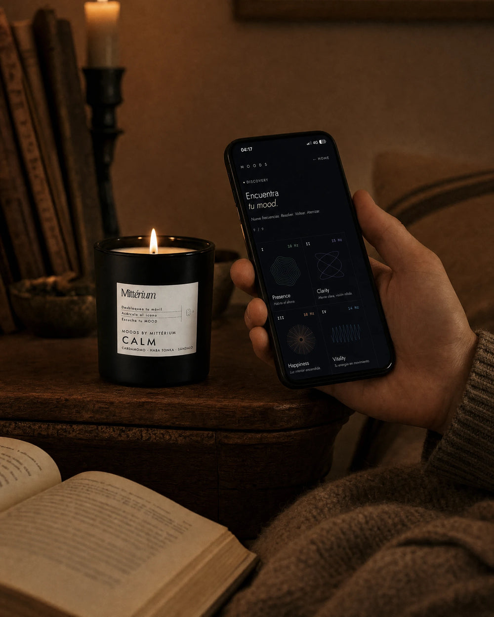 MOODS · Calm, Vela aromática